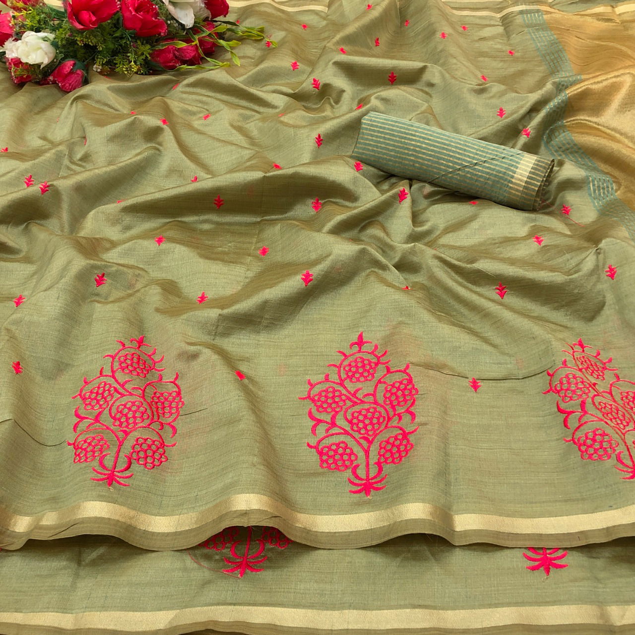 Maahi 11 Soft Irod Silk Saree with Embroidery Flower Work Party Wear  Letest Fancy Desinger Silk Saree Collection